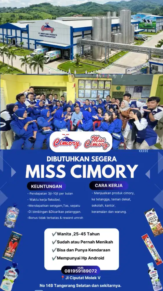 LOWONGAN KERJA MISS CIMORY
