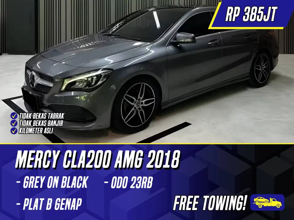 Mercedes Benz CLA200 AMG 2018 Grey on Black Abu-abu Abu Mercy CLA 200
