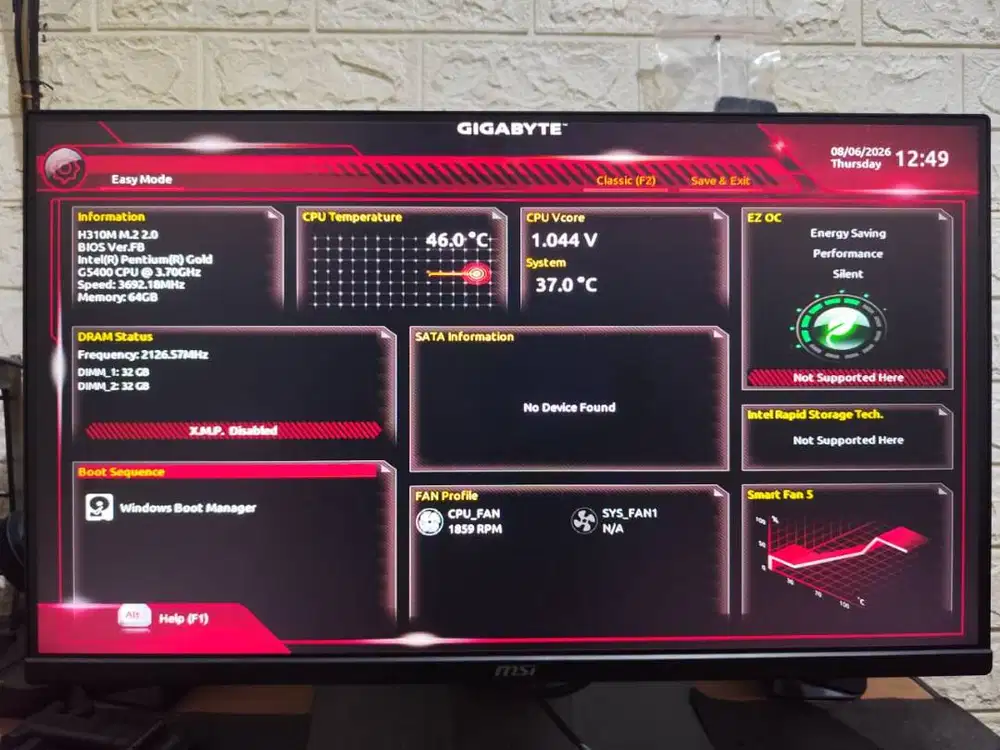 Gigabyte H310M M.2 2.0 X G5400