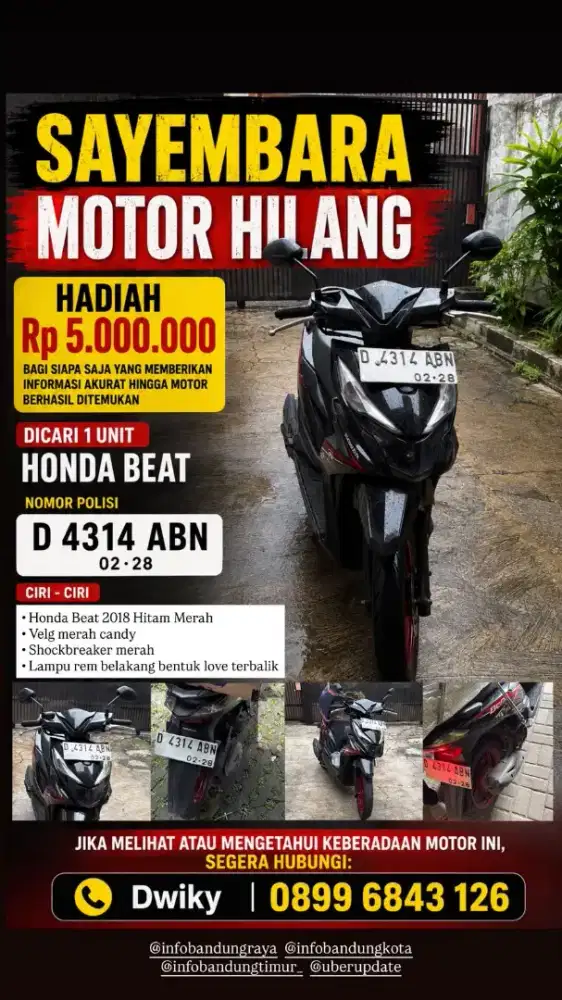 dicari motor beat esp 2018