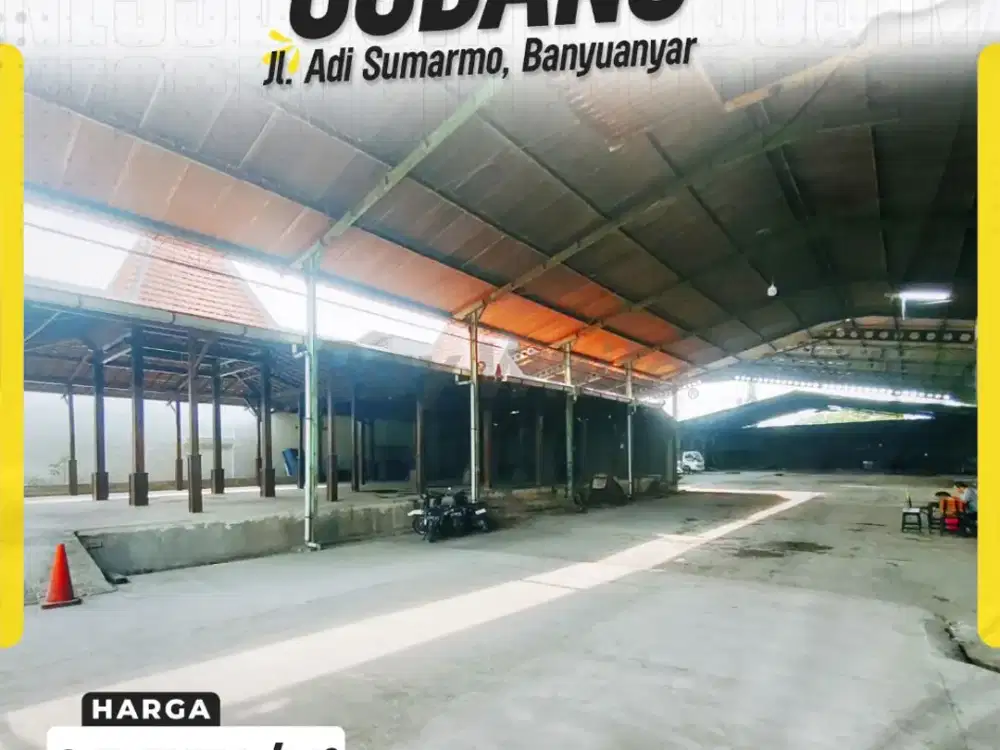 Gudang Super Luas LT 4179m² Muka 28m Strategis Pinggir Jalan Utama Adi Sumarmo Banyuanyar Banjarsari Solo