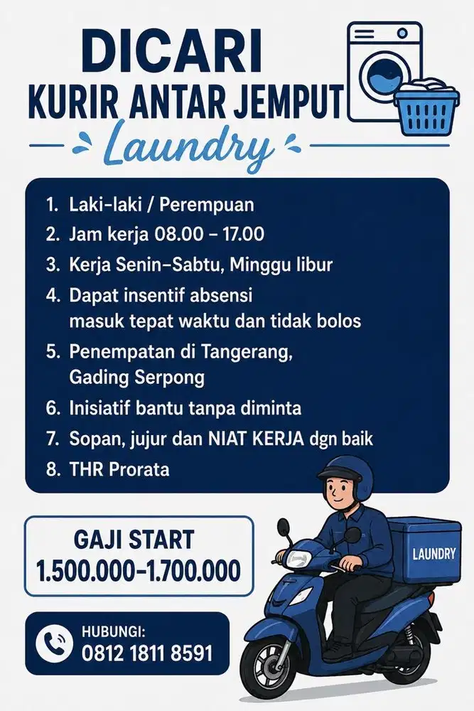 KARYAWAN PICK UP LAUNDRY PENGALAMAN
