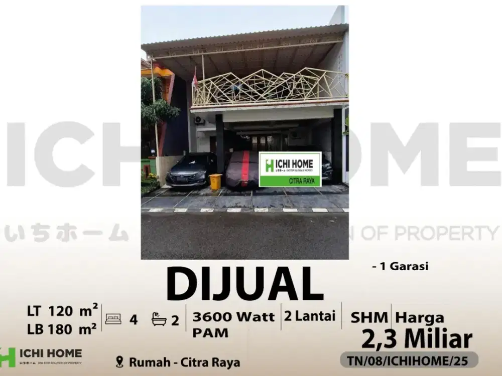 Rumah Cantik Idaman Siap Huni Terbaik Sudah SHM di Citra Raya Tangerang