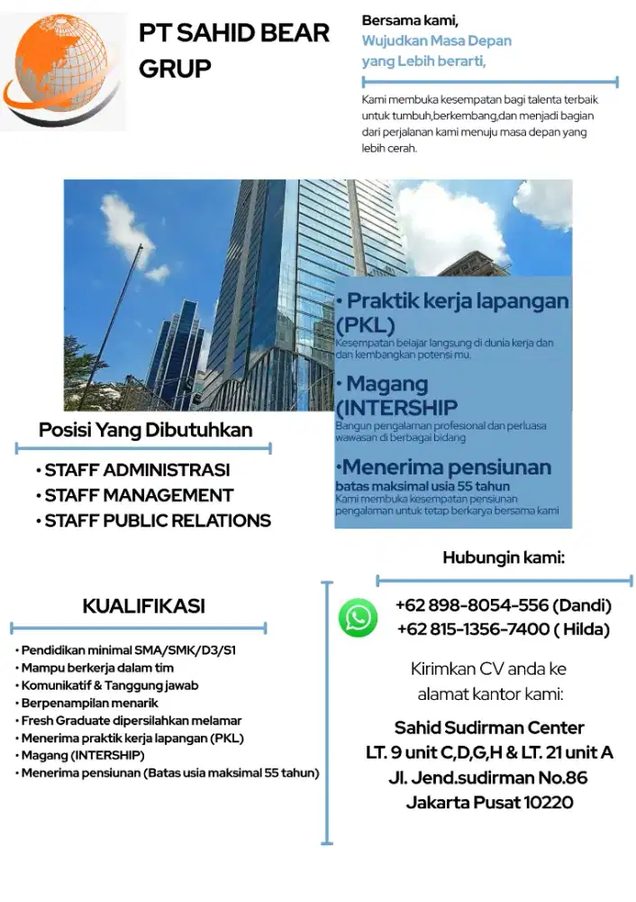 DI BUTUHKAN SEGERA!