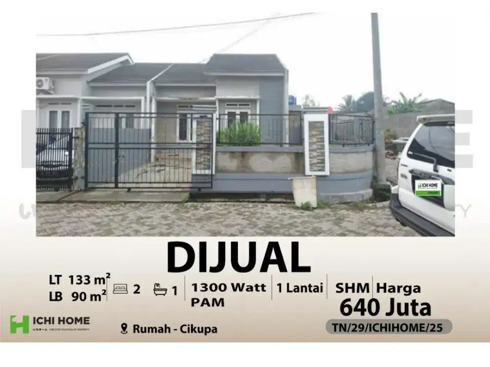 Rumah Cantik Hook Siap Huni Sudah SHM di Cikupa Tangerang