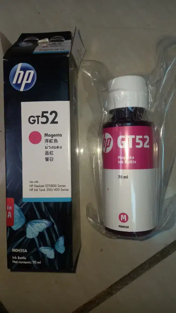 tinta HP tipe gt52 Magenta