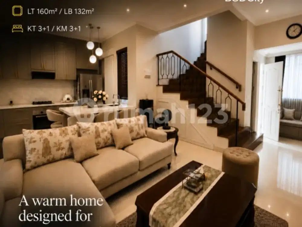 Rumah Bonus Furnished di Greenwich BSD, Dekat Qbig