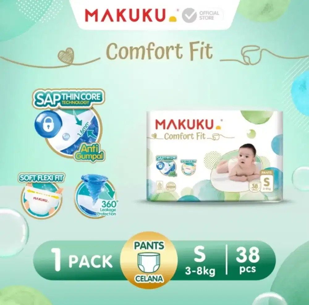 Makuku Comfort Fit Pants S 38 pcs (3–8 kg)55