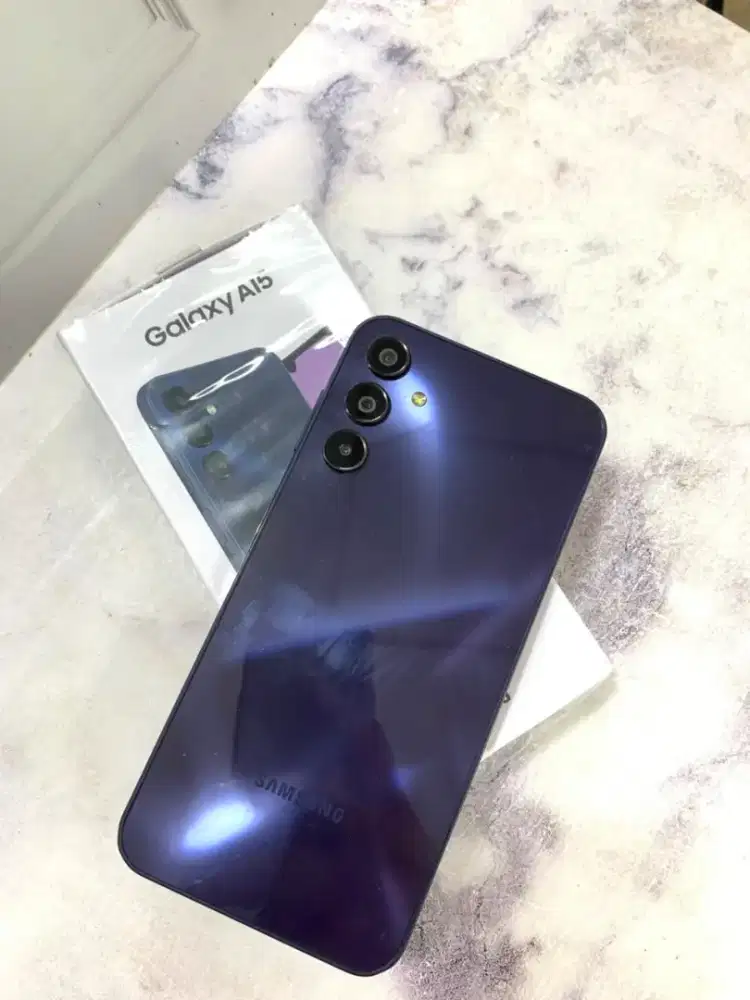samsung A15 8/128 biru dongker lengkap