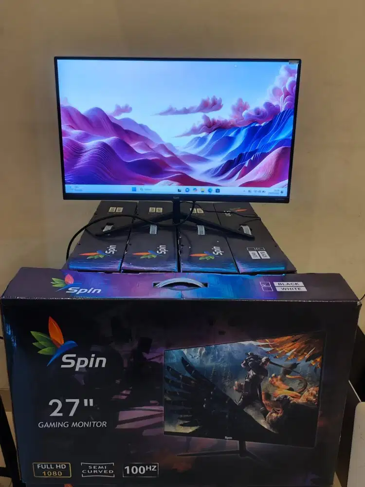 Monitor Gaming SPIN 27 Inch FHD 100Hz VA Semi Curved HDMI