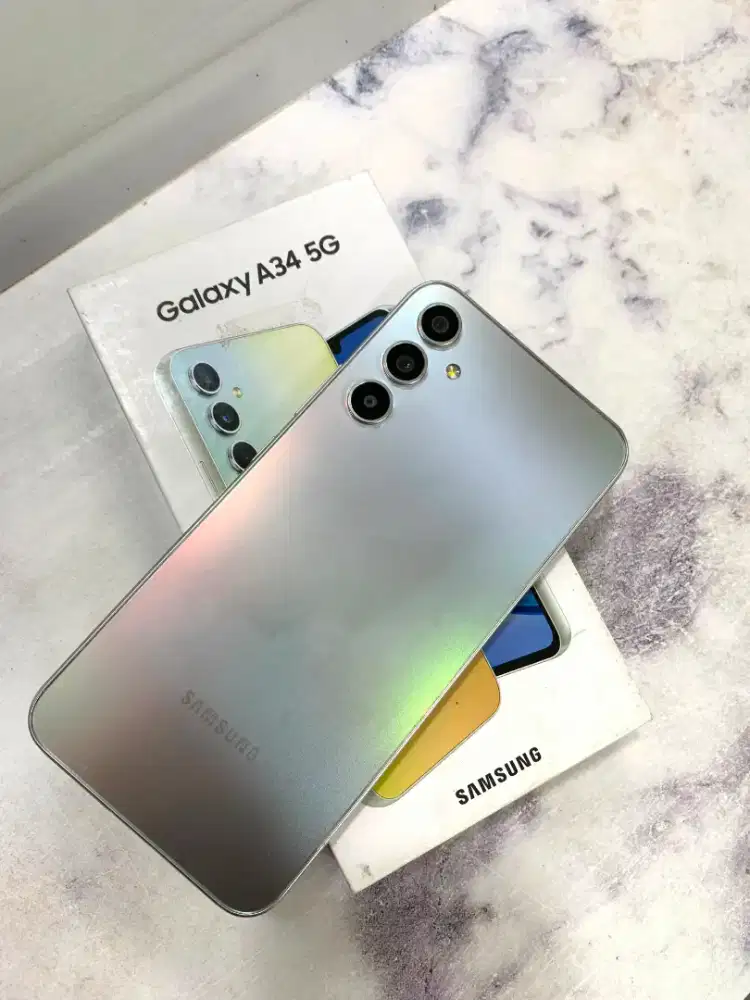 samsung A34 5G 8/256 silver sein lengkap