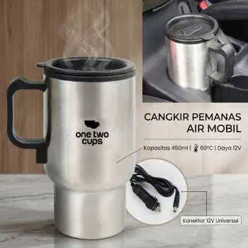 Cangkir Pemanas Air Elektrik Mobil Travel Mug 450ml
