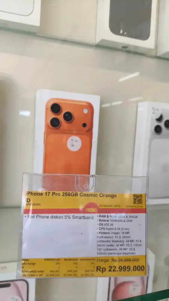 iPhone 17 Pro 256 Cosmic Orange Cicilan Bisa bunga 0% tenor 12bln