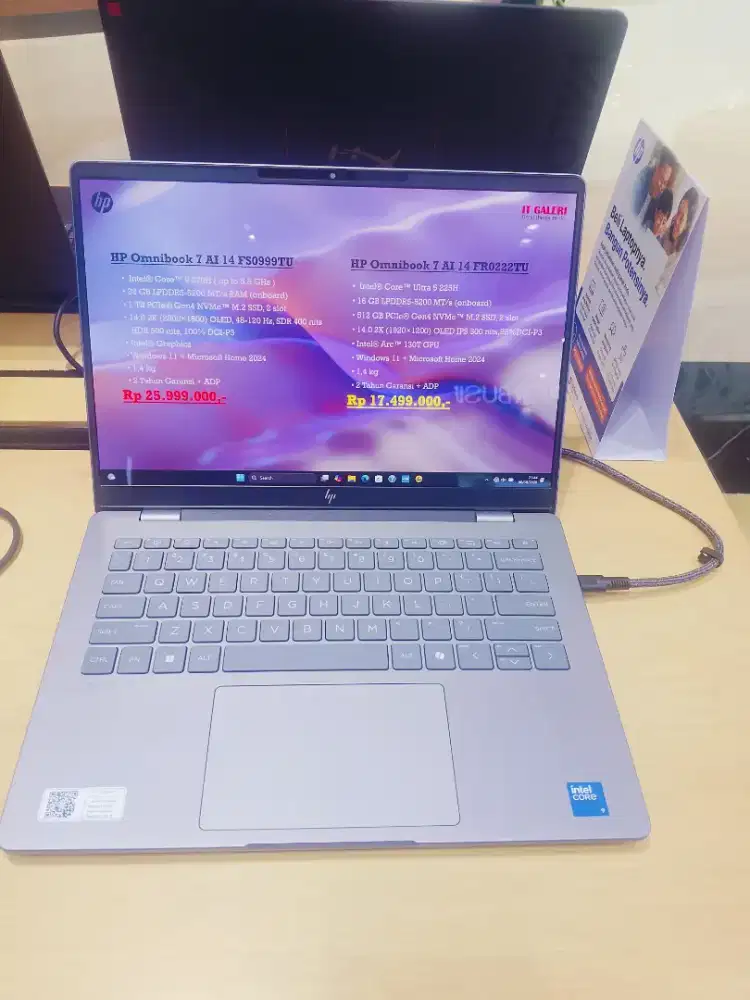 Laptop HP OmniBook 7 AI 14 FR0222TU 16GB+512GB