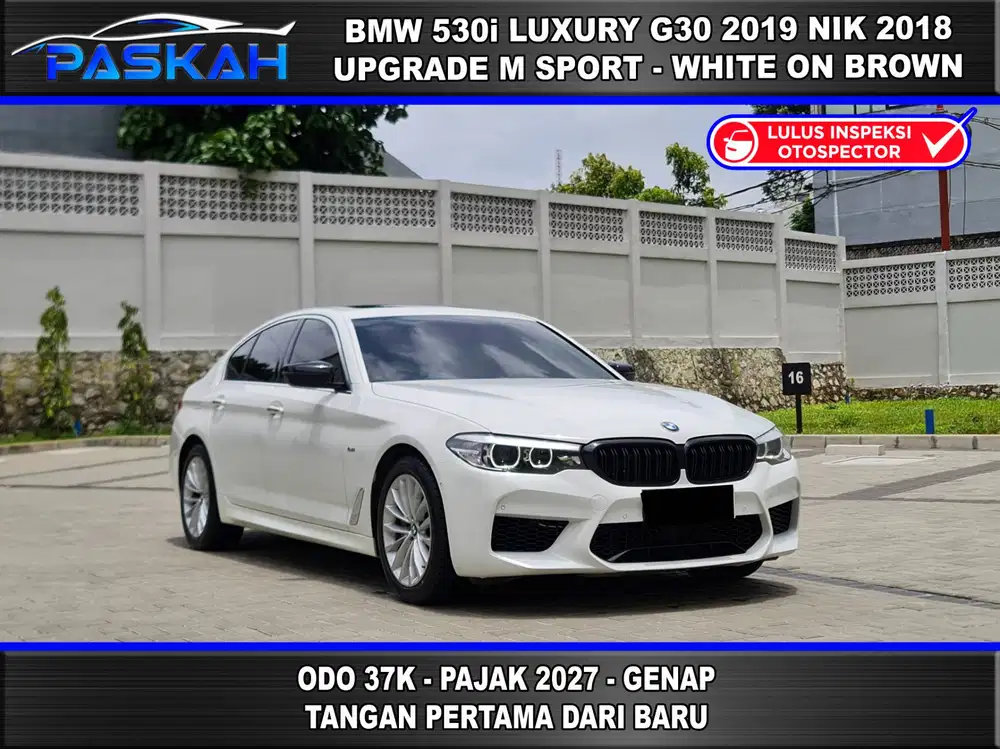 SUNROOF Pajak 2027 Odo 37K GENAP Bunga 5% BMW 530i 2019 NIK 2018 g30