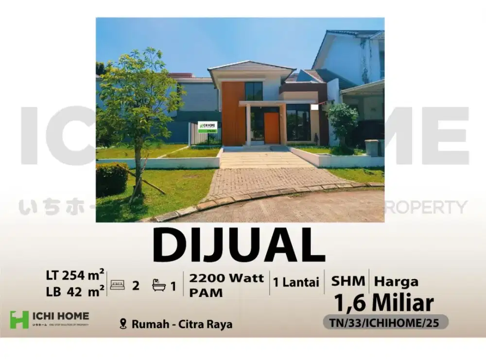 Rumah Cantik Terbaik Premium di Citra Raya Tangerang