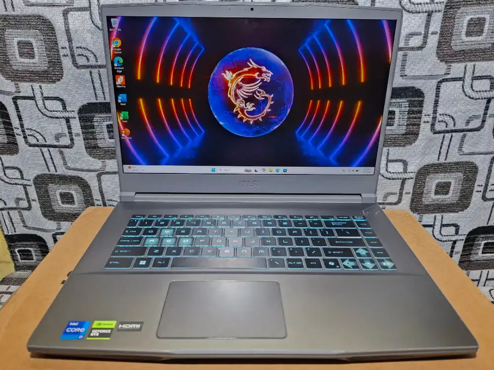 Laptop Msi Thin 15 Gaming Core i7 Garansi resmi VGA RTX4060 VRAM 8gb