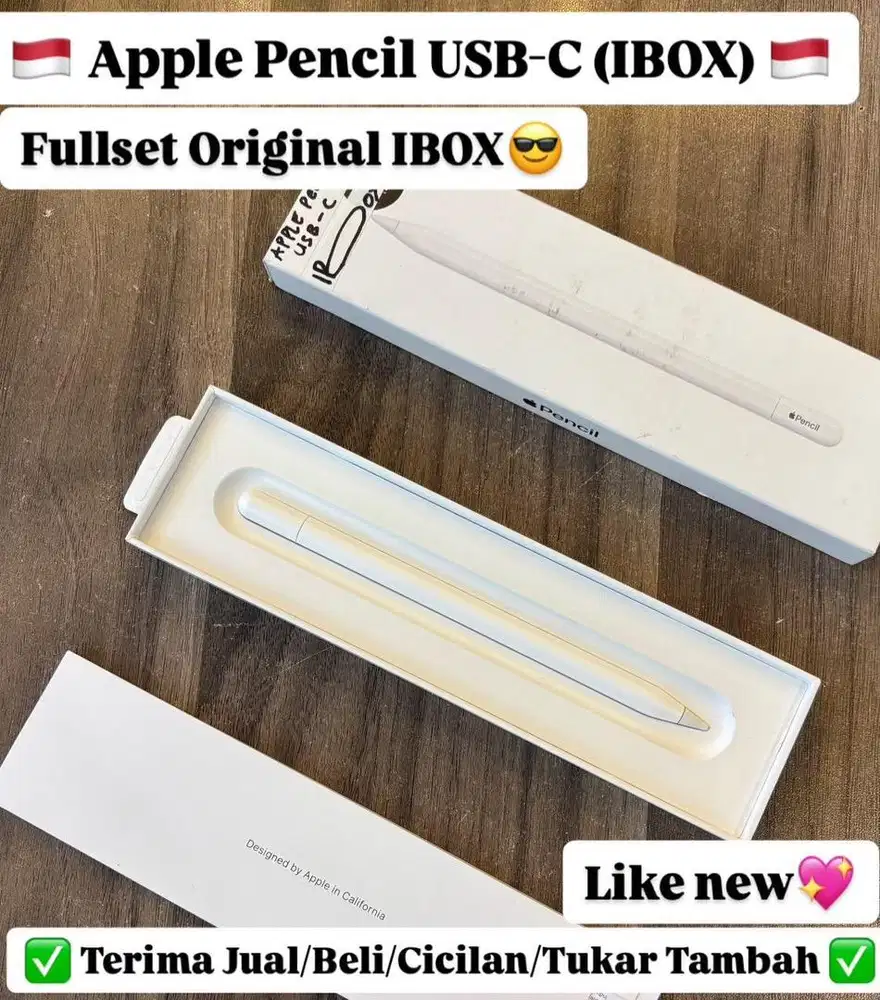Apple Pencil Usb C Fullset Ori Bisa cicilan tanpa dp