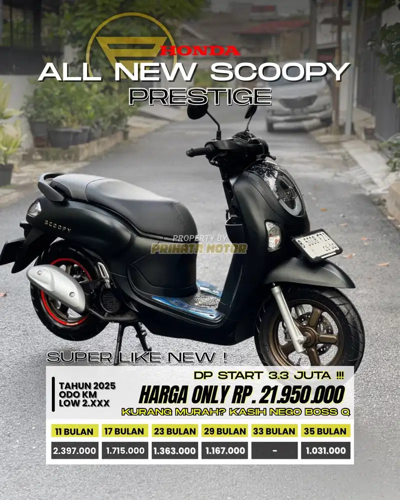 CREDIT DP MULAI 3.3 JUTA !!! HONDA ALL NEW SCOOPY PRESTIGE 2025