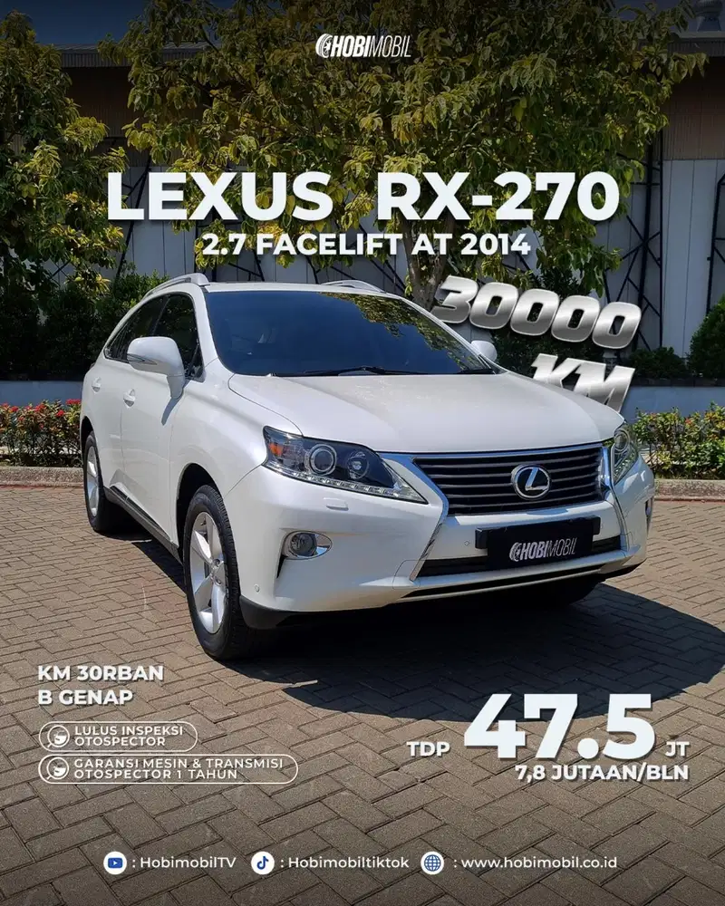 Lexus RX 270 Facelift AT Thn 2014