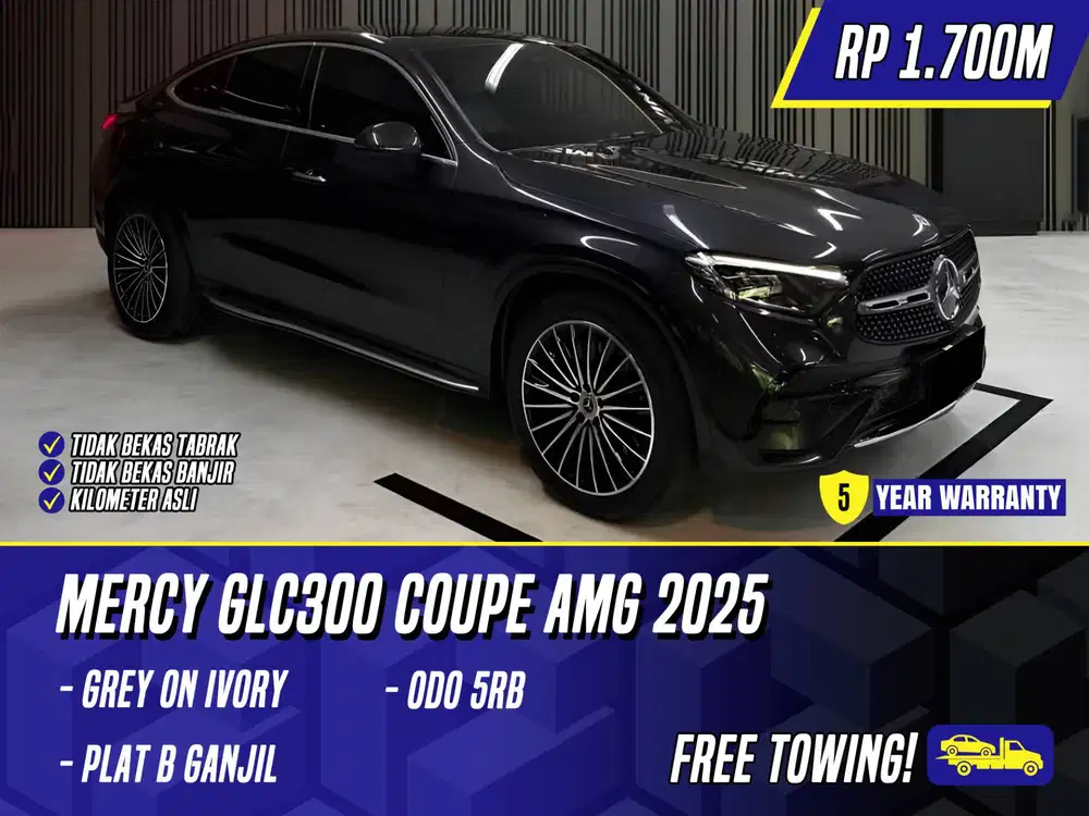 Mercedes Benz GLC300 Coupe AMG 2025 NIK 2024 Grey on Ivory Abu Mercy