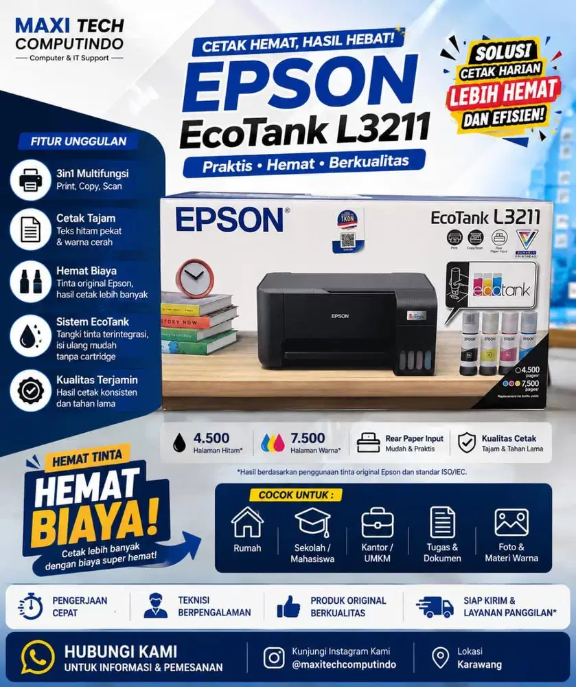 PRINTER EPSON L3211 NEW