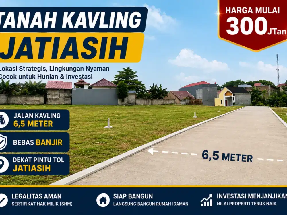 Miliki Kavling Di Jatiasih Bekasi Kota - Harga Mulai 300Jtan Dekat Tol Jatiasih