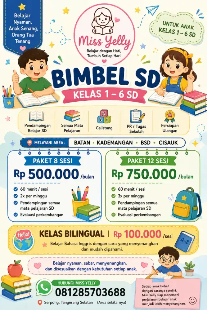 Guru private Calistung dan Bimbel SD