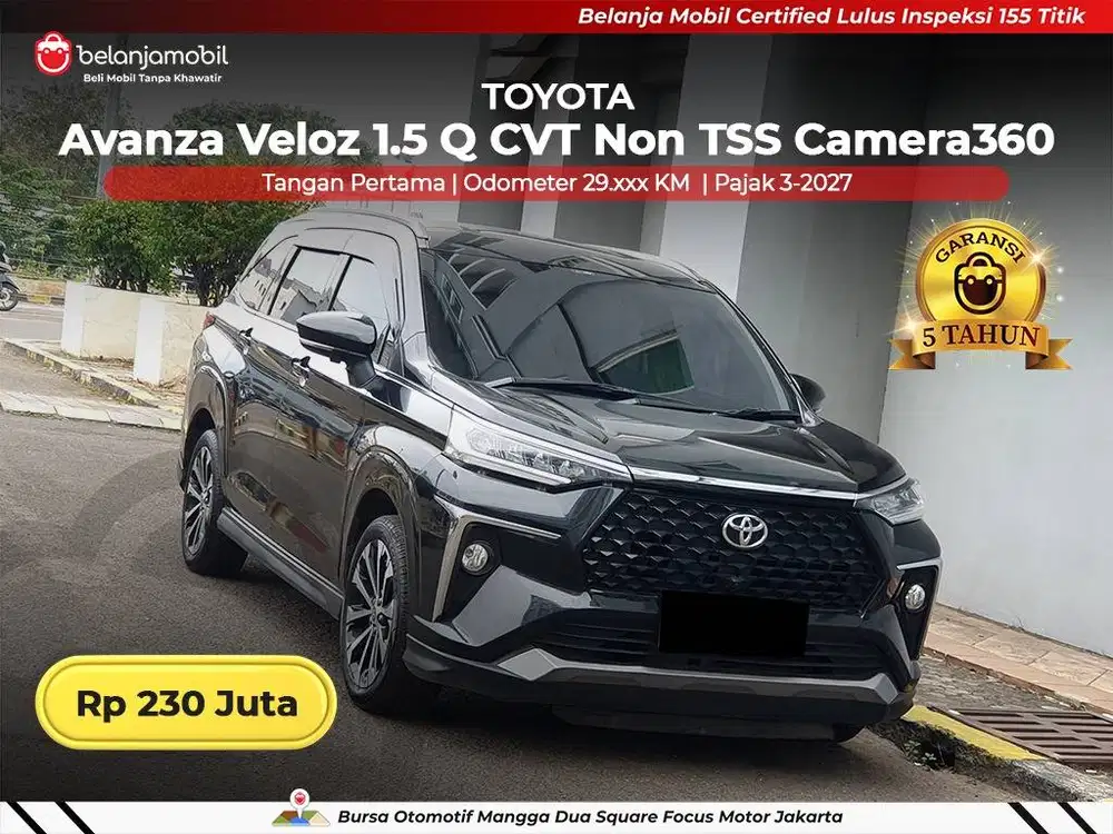 [ GARANSI 5TH ] Toyota Avanza Veloz 1,5 Q CVT Non TSS AT 2024/2025