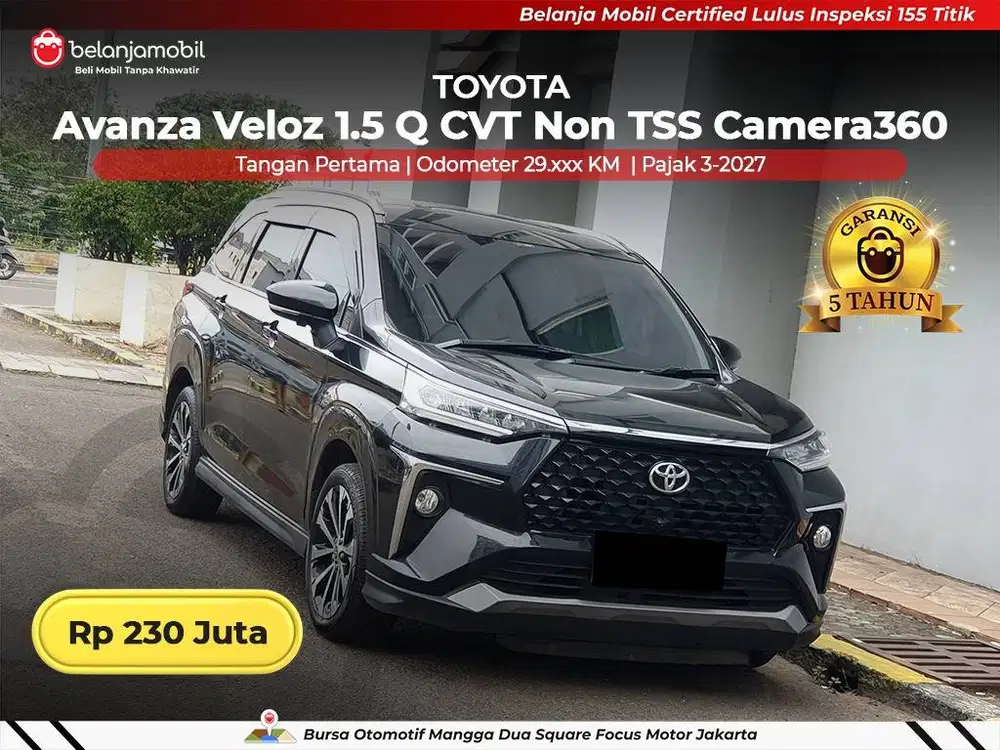 [ GARANSI 5TH ] Toyota Avanza Veloz 1,5 Q CVT Non TSS AT 2024/2025
