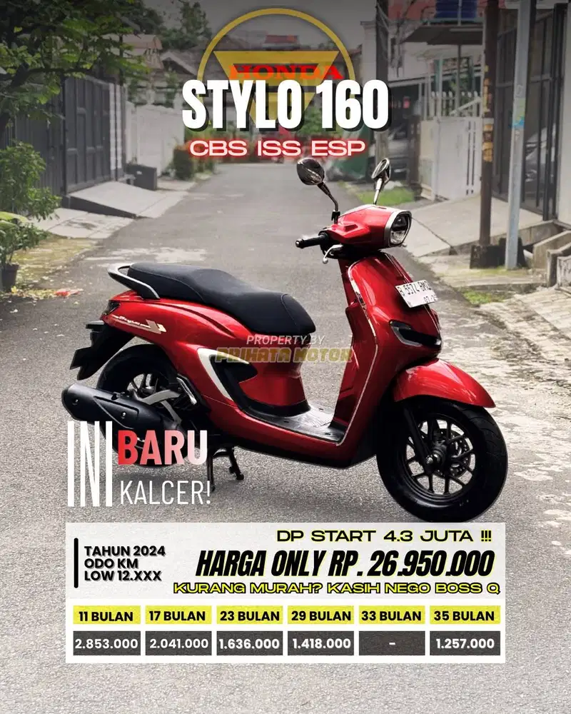 CREDIT DP MULAI 4.3 JUTA !!! HONDA STYLO 160 CBS ISS ESP 2024