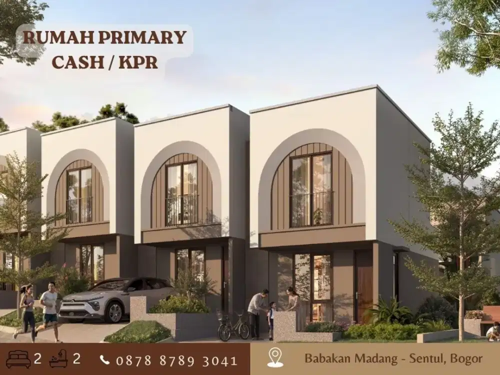 RUMAH Modern 2Lantai MULAI 999JT! Citra City Sentul FREE Biaya biaya dkt Tol