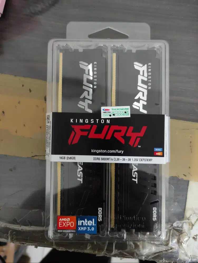 RAM DDR5 Kingston fury beast 16gb (2x8) 5600mhz