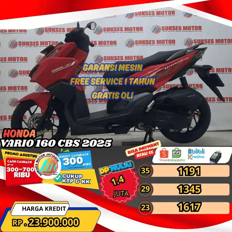 HONDA VARIO 160 CBS BISA PAYMENT SPYLATER KREDIVO & CC(SUKSESMOTOR)