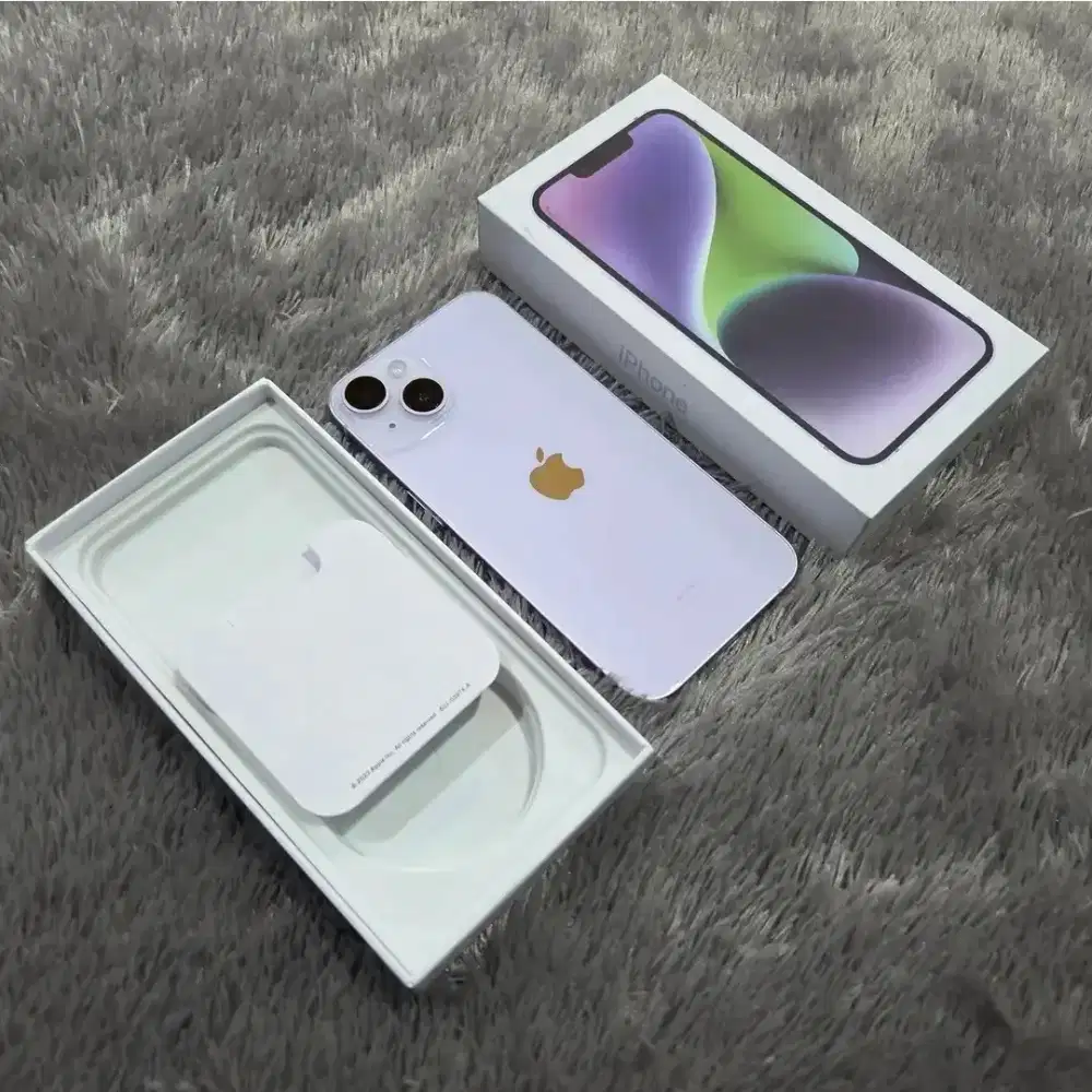 Iphone 14 256Gb Purple mulus istimewa garansi resmi