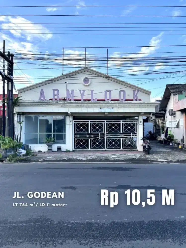 Dijual Tanah Bonus Bangunan Bekas Penginapan di Jalan Godean
