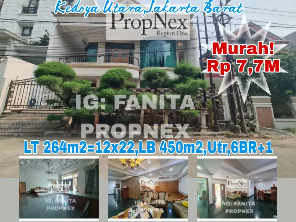 Dijual rumah mewah di Greenville,Kedoya Utr,JakBar LT 264m2=12×22,