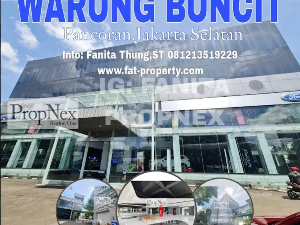 Dijual gedung showroom +office di Warung Buncit,JakSel LT 5,905m2,LB 5