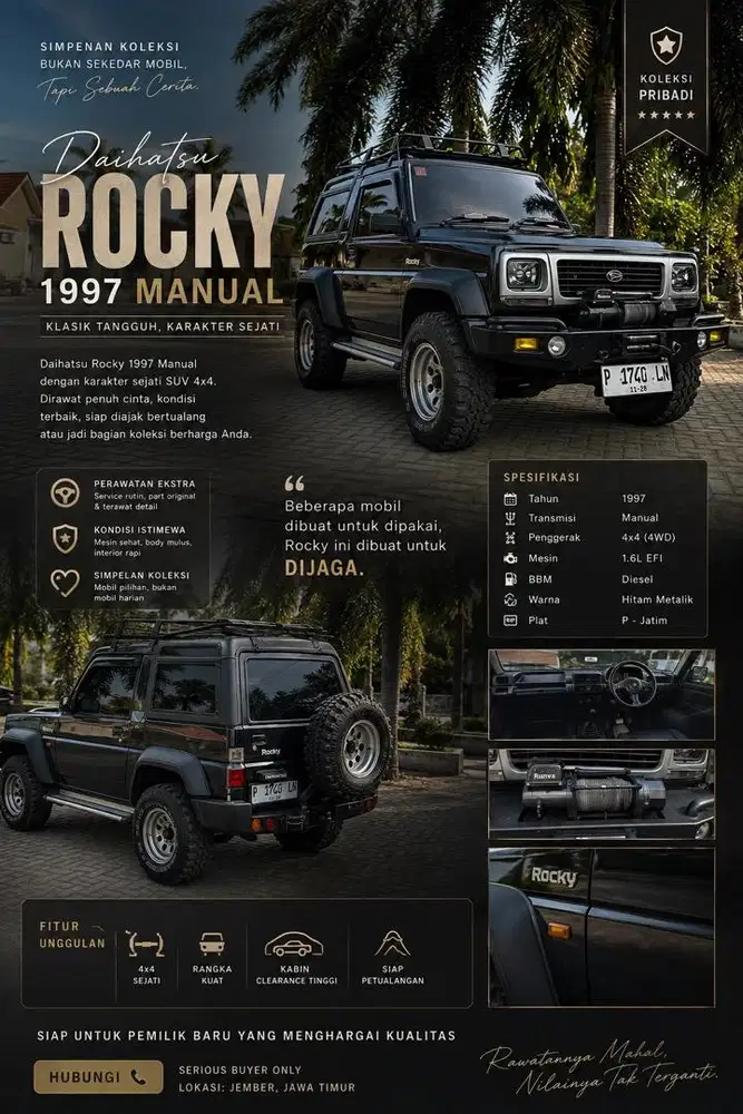 Daihatsu ROCKY 1997 independent tipe tertinggi