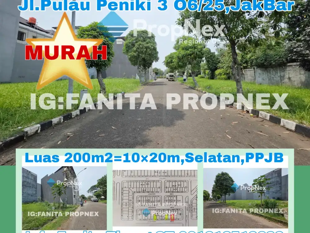 Dijual kavling ekslusive di Tmn Permata Buana Jl Pulau Peniki 3 O6