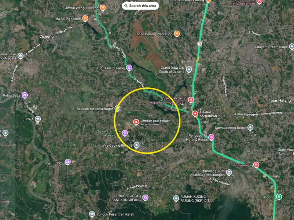 Dijual Kavling Sentul City Bogor PPJB di Lembah Padi By Rumah Chinida (Dw)
