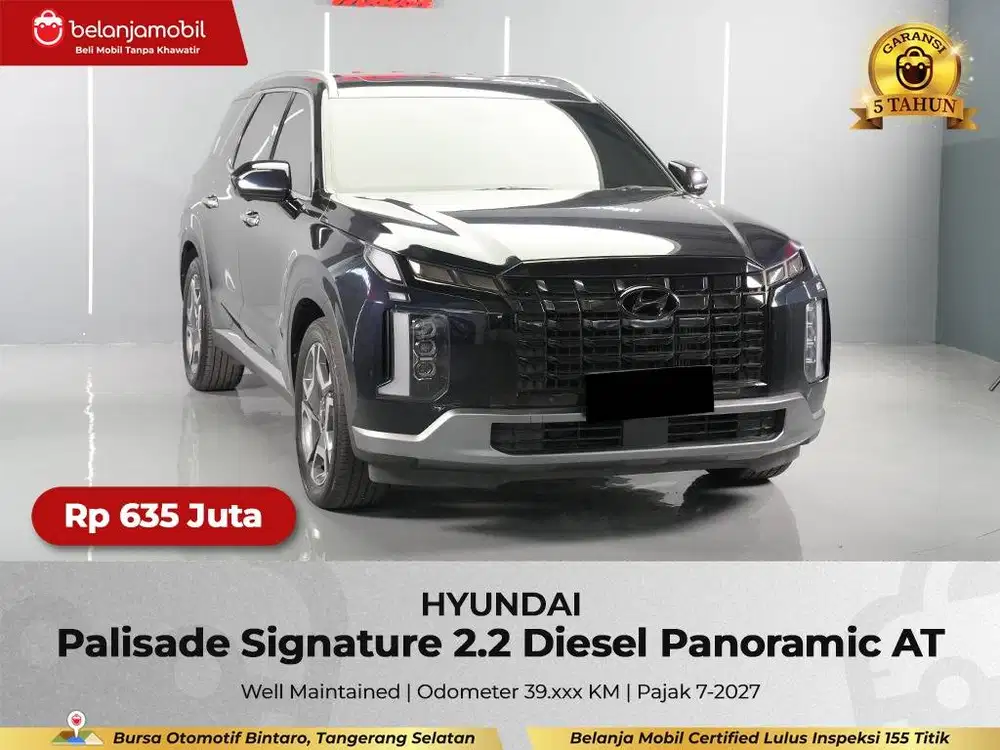 [ GARANSI 5TH ] Hyundai Palisade Signature 2.2 Panoramic AT 2023/2024