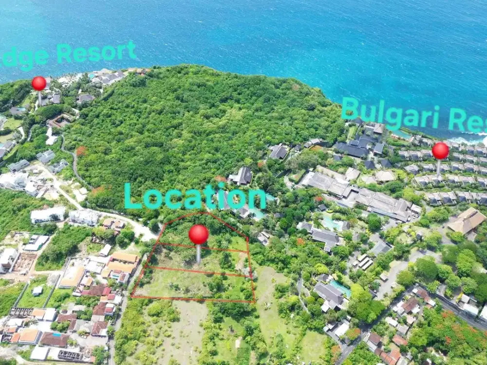 Dijual tanah Samping Bulgari Resort Bali