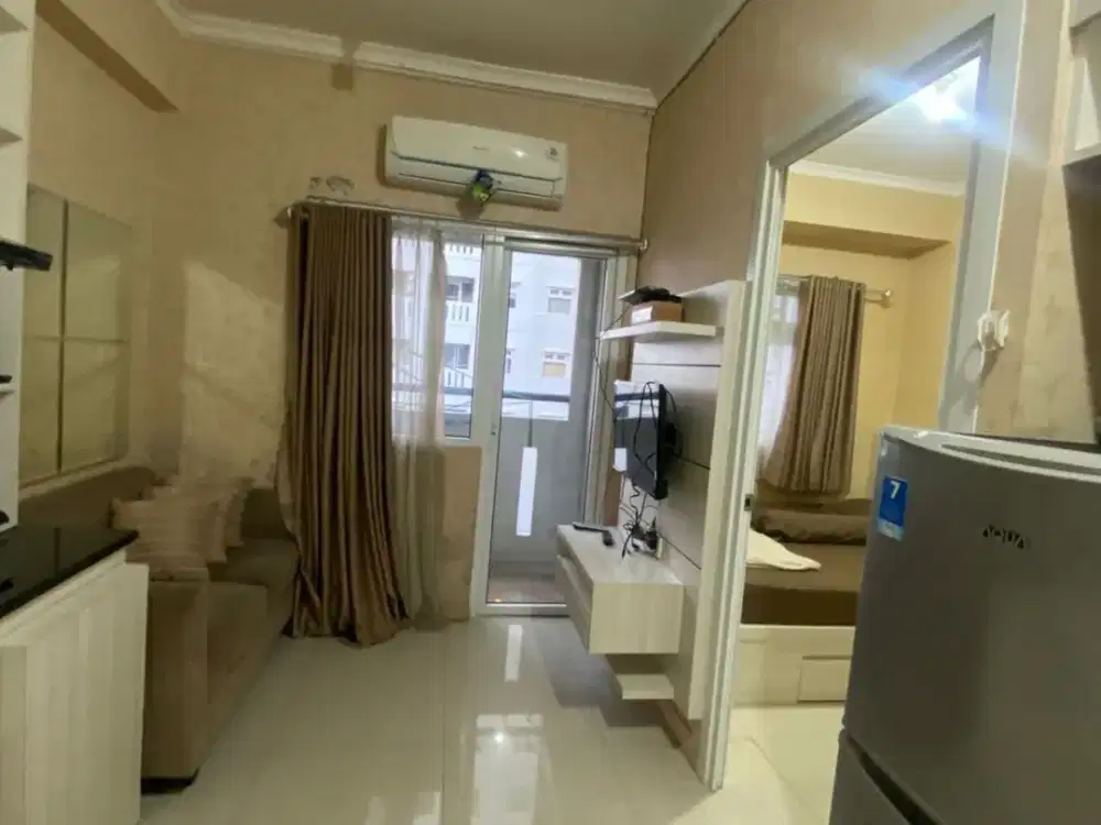The green pramuka residence unit 2 BR full furnished tower mall bagus & murah