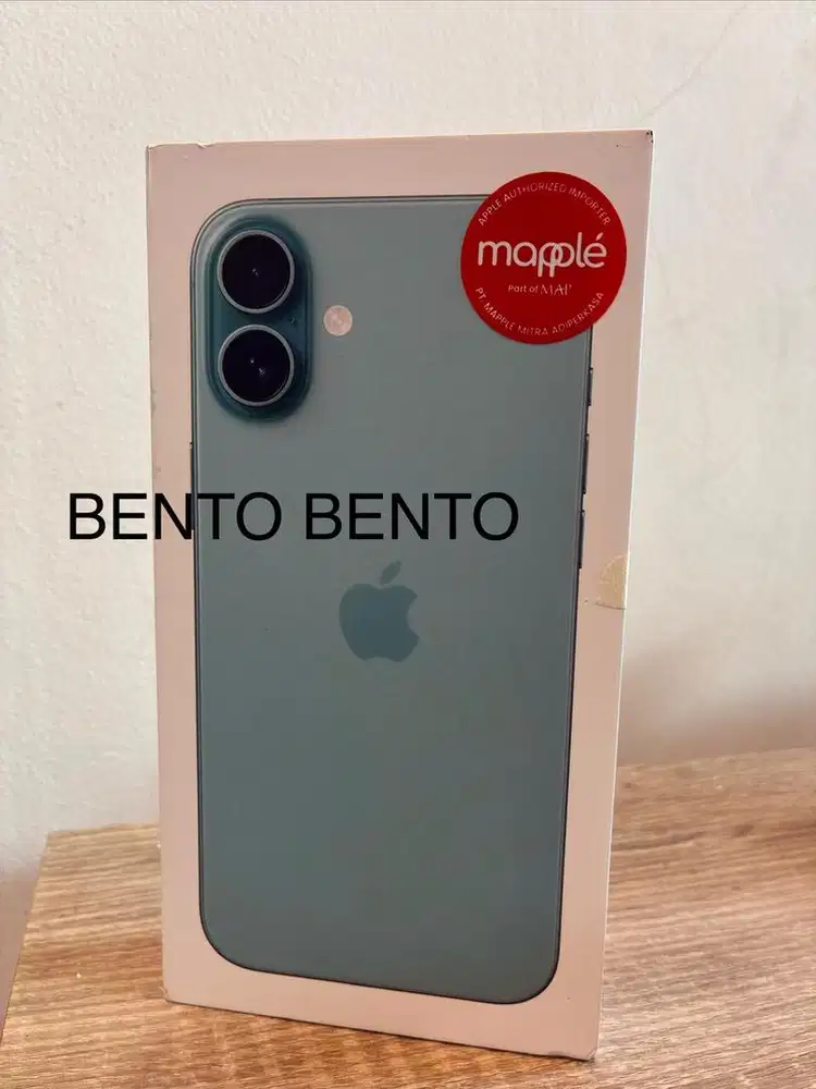 Iphone 16 plus 128gb segel box bnib resmi indo teal ibox