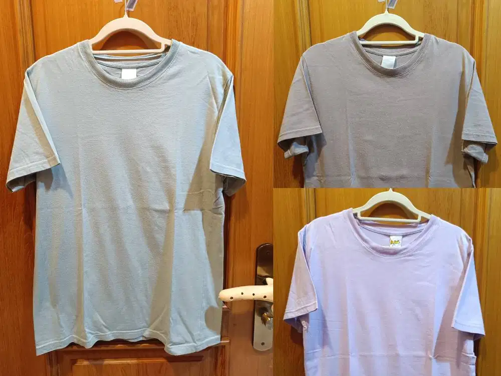 Kaos Polos Cotton Combed 30S Paket 3 Kaos Paling Murah!