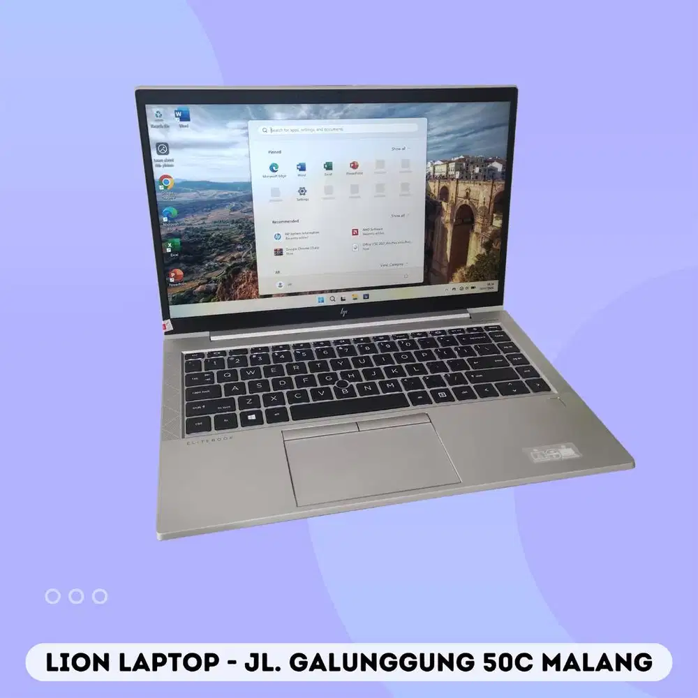 RAM 16GB Ryzen 5 SSD 256GB Slim Alumium HP Elitebook 845 G7 [06|08]