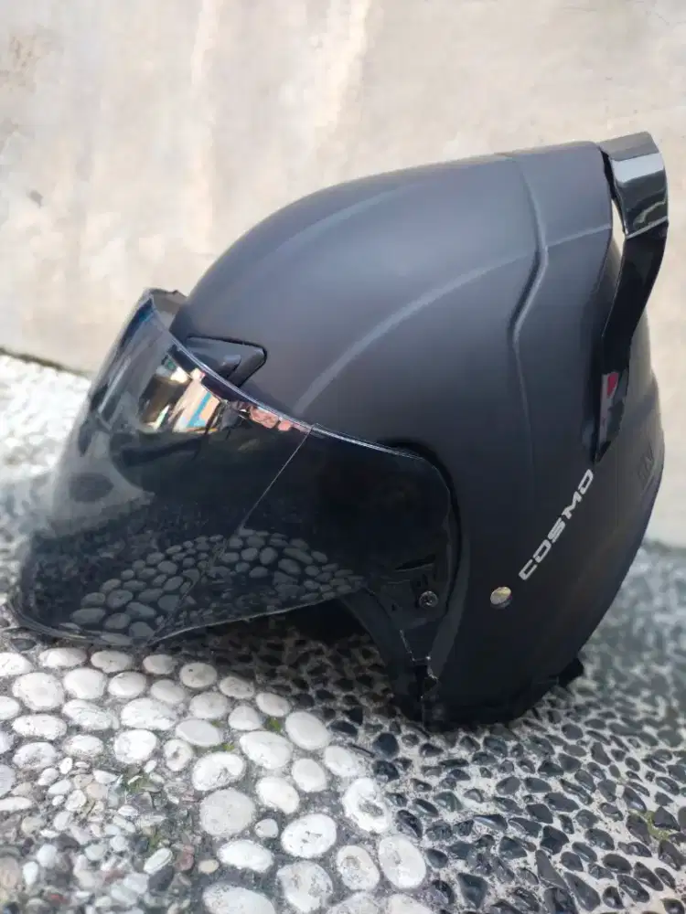 Helm COSMO SNI Matte Black Size M Like New Mulus Lengkap