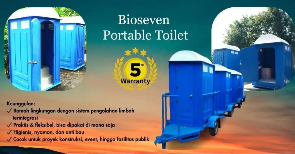 Portable Toilet Praktis, Cocok untuk Proyek, Event, Tempat Wisata dll