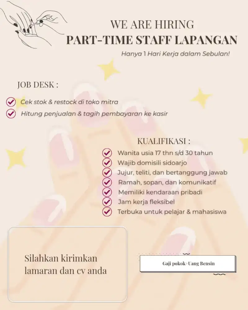 Dibutuhkan Staff Lapangan
